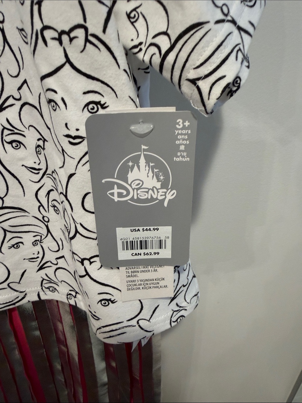 Disney princess’s face t shirt and shiny skirt set 7/8 - Picture 5 of 6